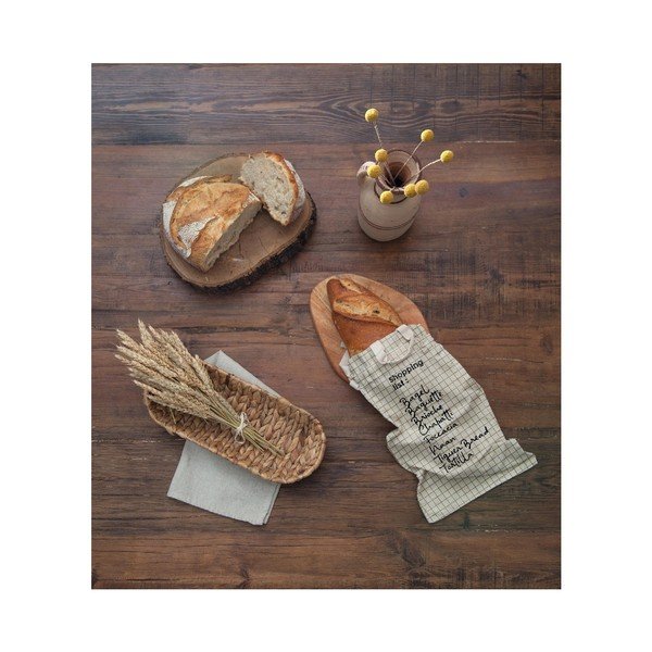 Bag Shopping szövet és lenkeverék kenyértartó zsák, magasság 42 cm - Really Nice Things-image-1