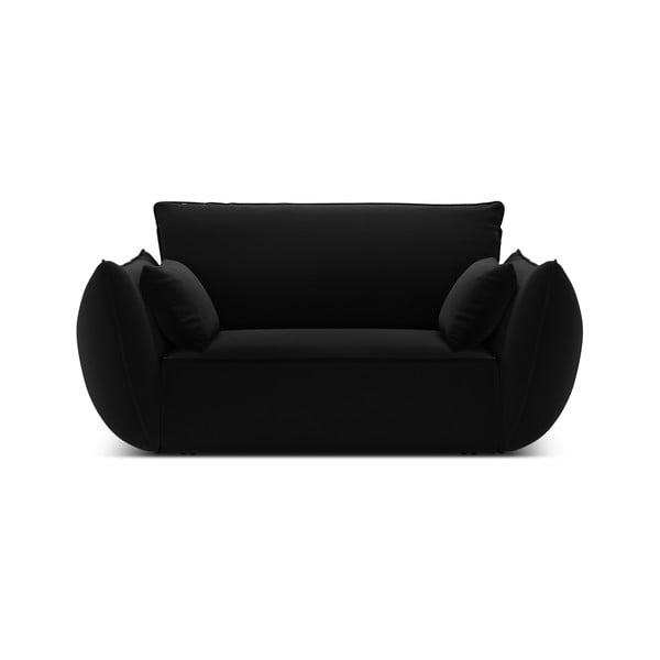 Fekete bársony fotel Vanda – Mazzini Sofas-image-2