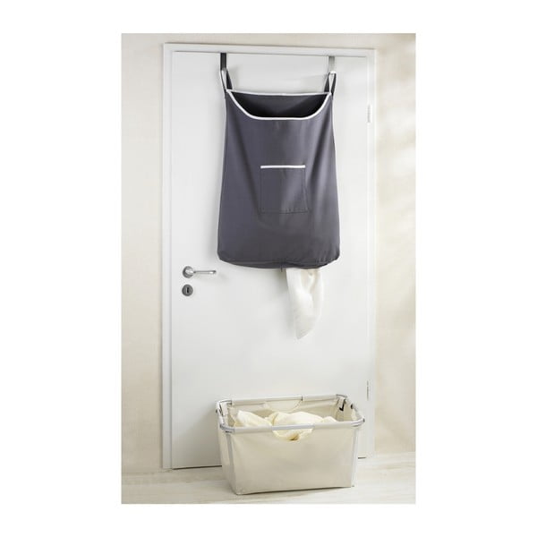 Laundry szürke felakasztható szennyestartó kosár, 65 l - Wenko-image-1