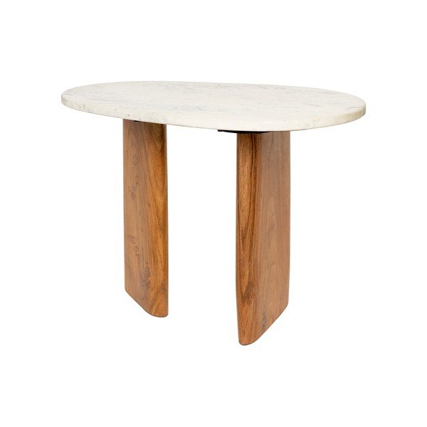 Tárolóasztal márvány asztallappal 37x56 cm Tanda – White Label-image-3