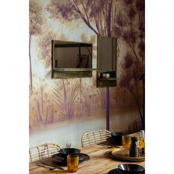 Fali tükör polccal 37x61 cm Feyza – White Label-image-4