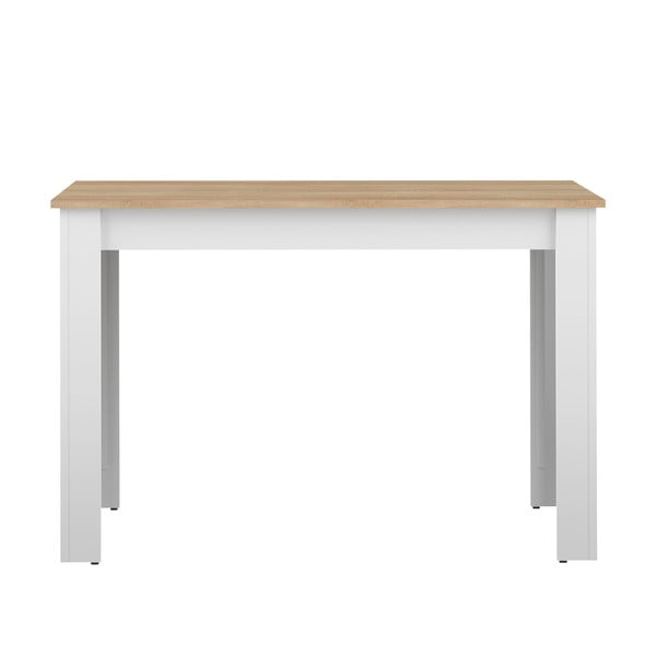Fehér étkezőasztal tölgyfa dekoros asztallappal 110x70 cm Nice - TemaHome 