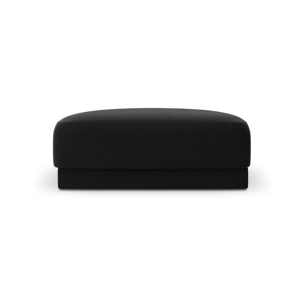 Fekete bársony puff Miley  – Micadoni Home-image-1