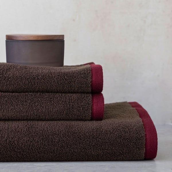 Barna frottír bio pamut törölköző szett 2 db-os 40x55 cm Soft – Mette Ditmer Denmark-image-3