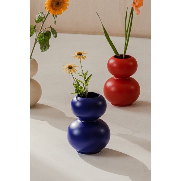 Sötétkék kerámia váza (magasság 36 cm) Tuga – noo.ma-image-3