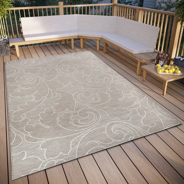 Bézs kültéri szőnyeg 77x150 cm Elina Beige – Hanse Home-image-1