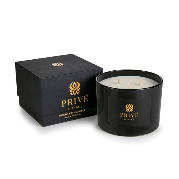 Illatos szójaviasz gyertya égési idő 35 ó Black Wood – Privé Home-image-2