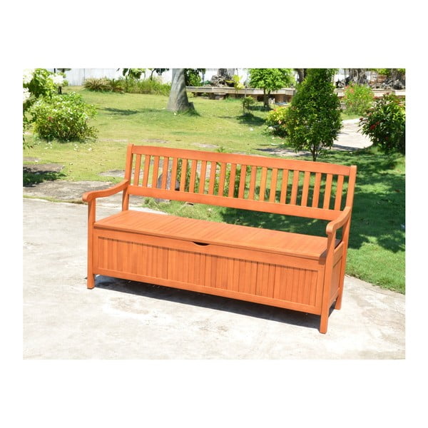 Natúr színű tömörfa kerti pad Houston – Garden Pleasure-image-1