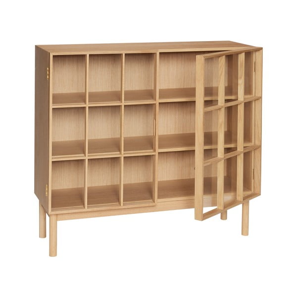 Natúr színű tölgyfa tálalószekrény 100x90 cm Shoji – Hübsch-image-4