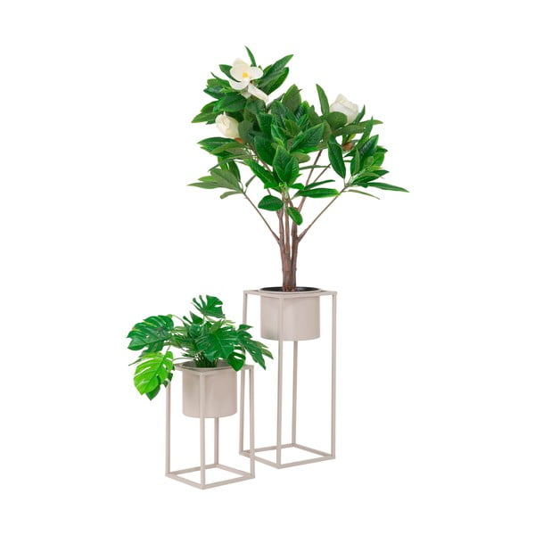 Marla 2 db bézs fém virágtartó - House Nordic-image-2