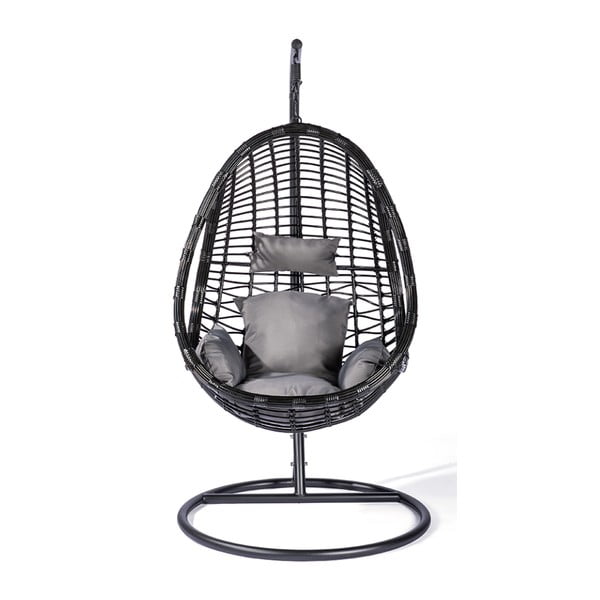 Tahiti sötétszürke műrattan függőfotel - Bonami Selection-image-1