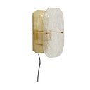 Sárgaréz színű konnektorhoz csatlakoztatható fali lámpa Ruffle – Hübsch