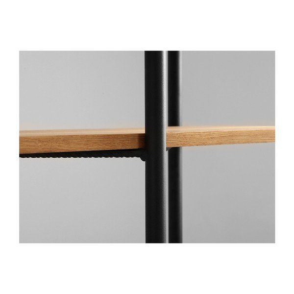 Rave tölgyfa könyvespolc fekete lábakkal, magasság 150 cm - Custom Form-image-4