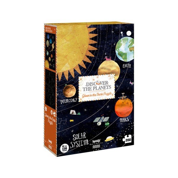 Bolygók nagy foszforeszkáló puzzle, 200 db-os - Londji