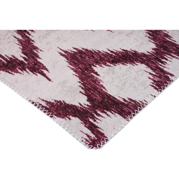 Borvörös-fehér mosható szőnyeg 160x230 cm – Vitaus-image-2