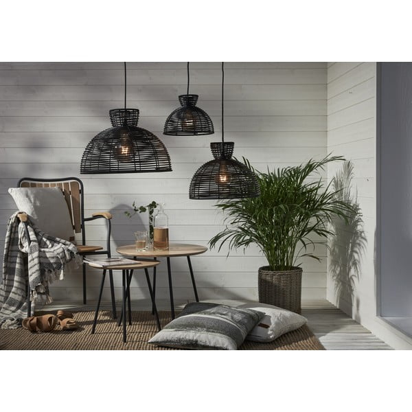 Runde fekete kültéri mennyezeti lámpa búra, ø 37,5 cm - Star Trading-image-3