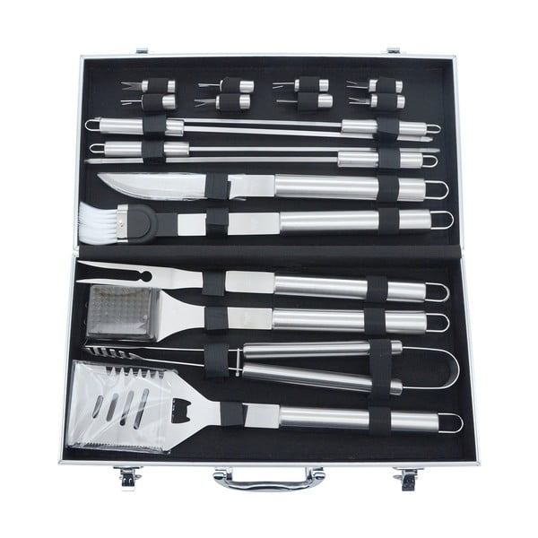 Alu 18 db-os grillező eszköz készlet táskával - Cattara-image-1