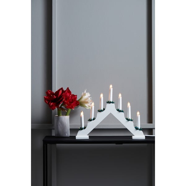 Fehér fénydekoráció karácsonyi mintával Ola – Markslöjd-image-1