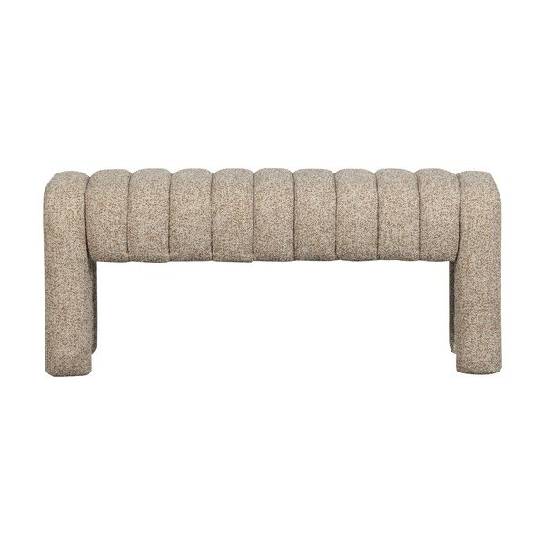 Világosbarna buklé párnázott pad Frex – WOOOD