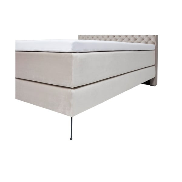 Fehér-krémszínű boxspring ágy 200x200 cm La Maison – Meise Möbel-image-4
