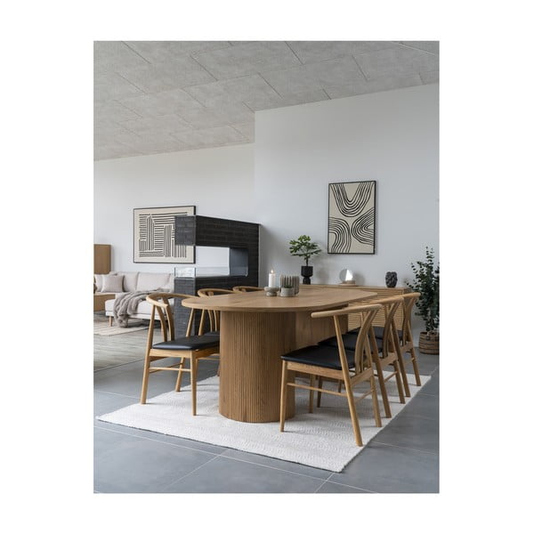 Fekete-natúr színű bőrutánzat étkezőszék Artenara – House Nordic-image-3