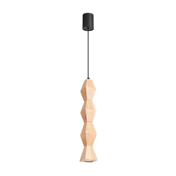 Natúr színű bükkfa függőlámpa ø 8 cm Cubo – Sollux