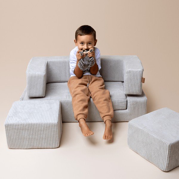 Türkiz kordbársony habszivacs játszótér 6 db-os magasság 40 cm 100x35 cm Montessori – Meowbaby-image-3