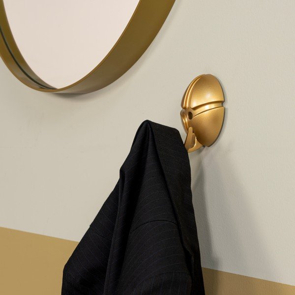 Aranyszínű fali műanyag akasztó Tick – Spinder Design-image-1