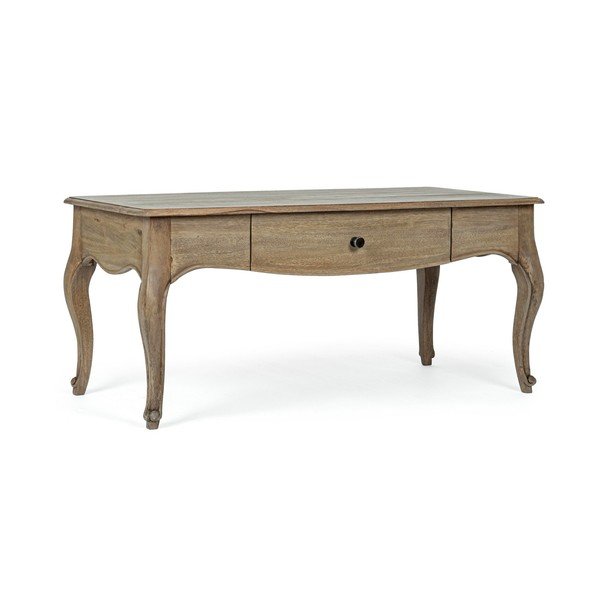 Sötét natúr színű mangófa dohányzóasztal 55x110 cm Domitille – Bizzotto