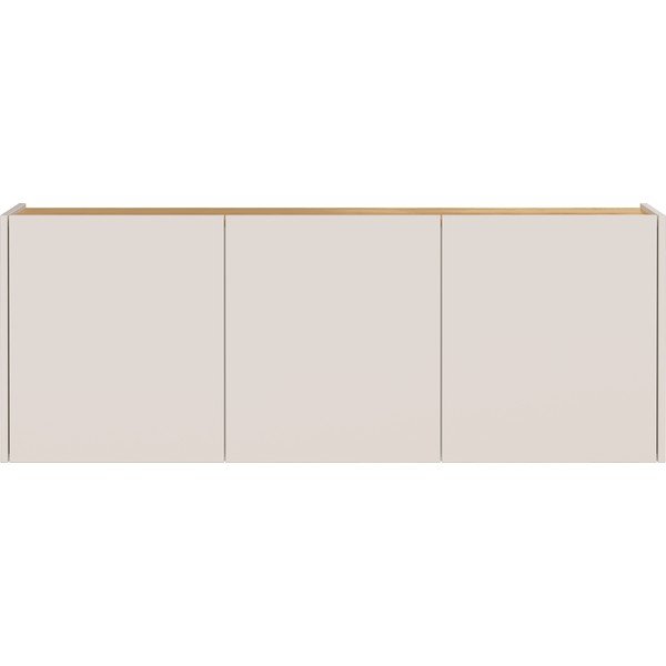 Krémszínű függő szekrény tölgyfa dekorral 138x52x25 cm Libbiano – Germania-image-3