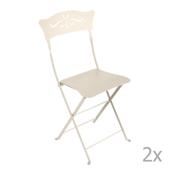 Bagatelle világos bézsszínű kerti szék szett, 2 db-os - Fermob