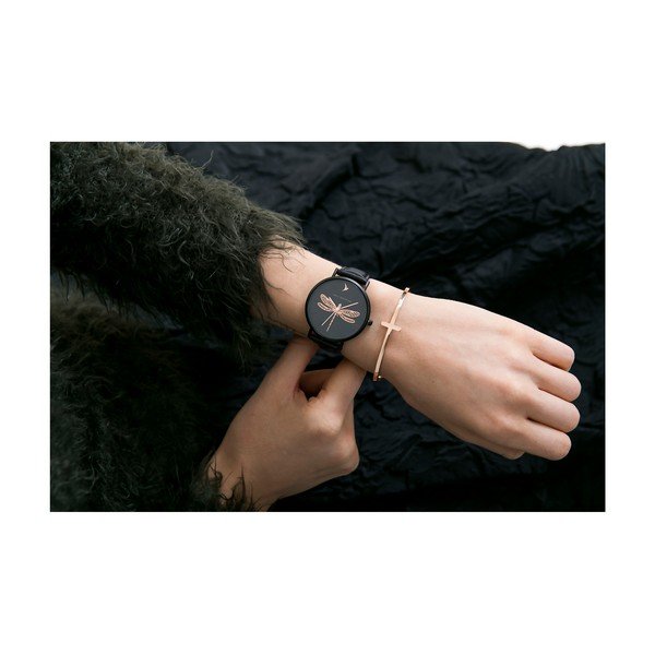 Fly női karóra, fekete bőrszíjjal - Emily Westwood-image-4