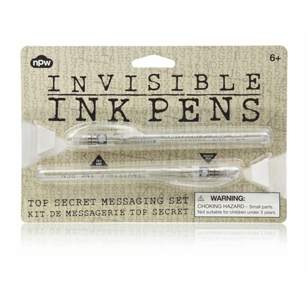 Top Secret tollkészlet láthatatlan tintával, 2 darabos - npw™