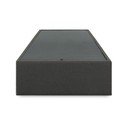 Fekete kárpitozott ágyneműtartós egyszemélyes ágy 90x190 cm Matters – Kave Home