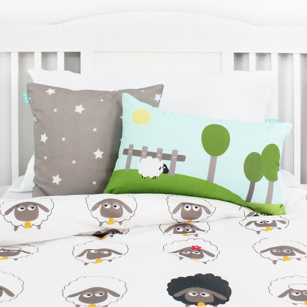 Little Sheep kétoldalas pamut párnahuzat, 50 x 30 cm - Baleno-image-2