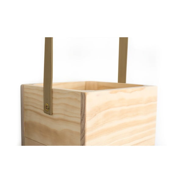 Colgante barna fenyőfa kaspó, 17 x 62 cm - Surdic-image-2