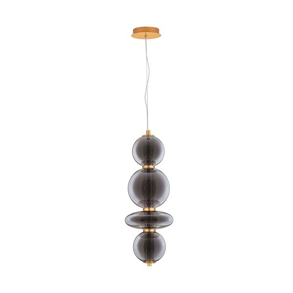 Szürke fém LED függőlámpa üveg búrával ø 25,5 cm Navi – Nova Luce