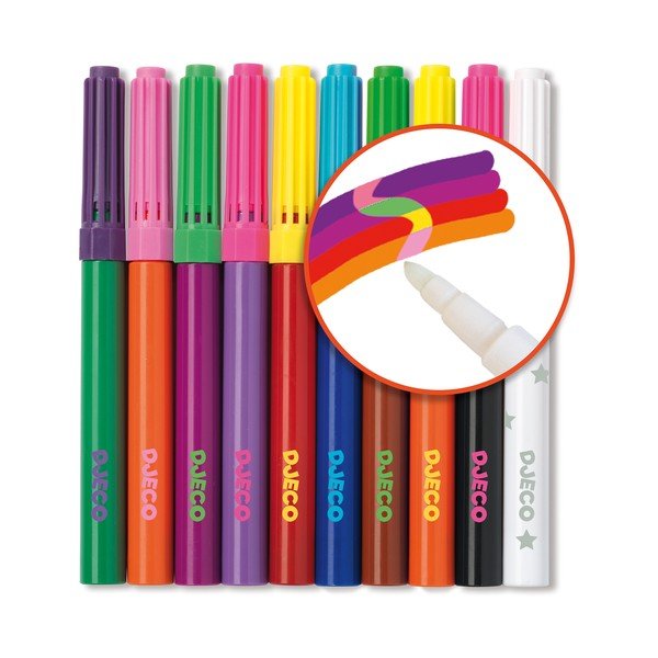 Magic 10 db filctoll eltüntethető tintával - Djeco-image-2