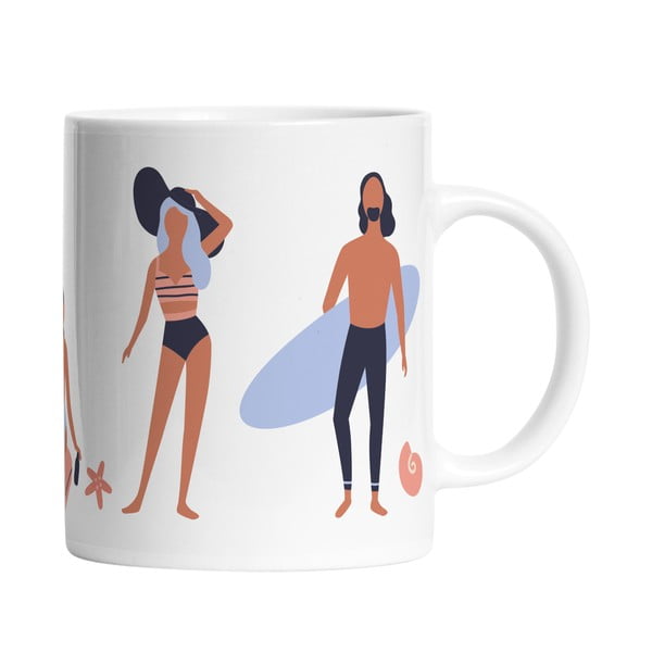 Beach Life fehér kerámia bögre, 330 ml - Butter Kings-image-2