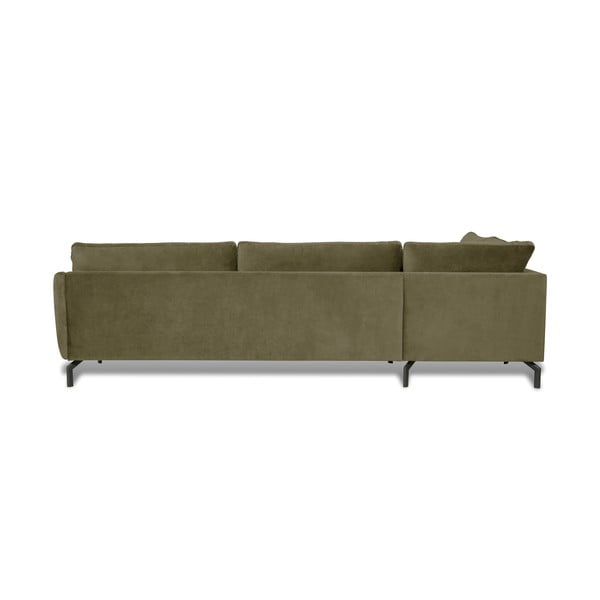 Magic zöld bársony sarokkanapé, bal oldali - Scandic-image-3