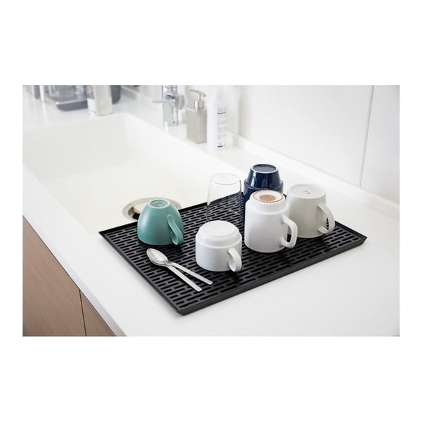 Tower fekete edénycsepegtető tálca - YAMAZAKI-image-1