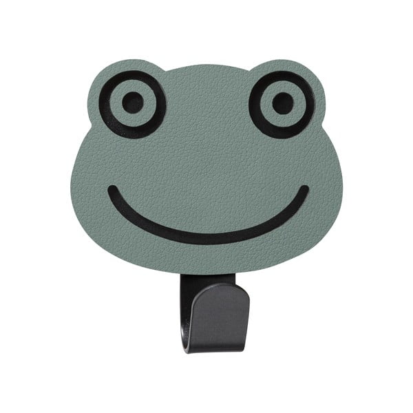 Szürkészöld öntapadós acél akasztó Frog Nupo – LIND DNA