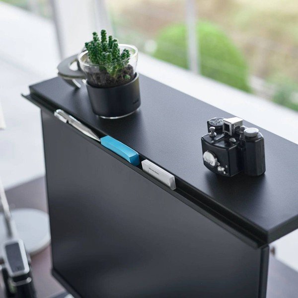 Fekete fém monitorállvány Tower – YAMAZAKI-image-3