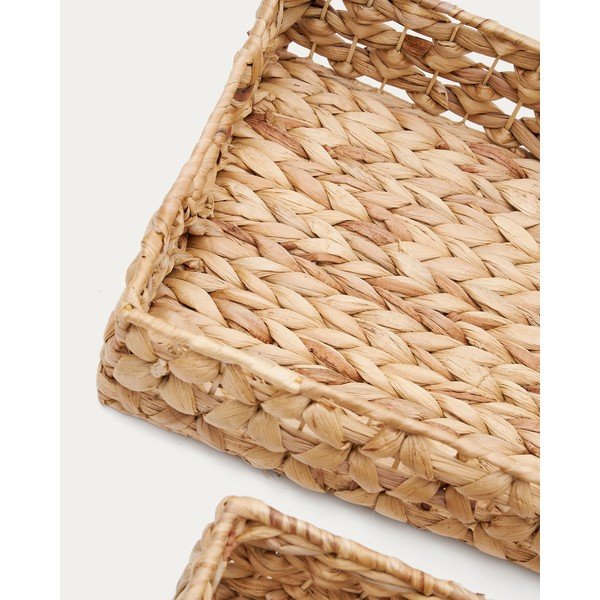 Vízijácint tárolókosár szett 2 db-os 36x27x9 cm Tressa – Kave Home-image-2