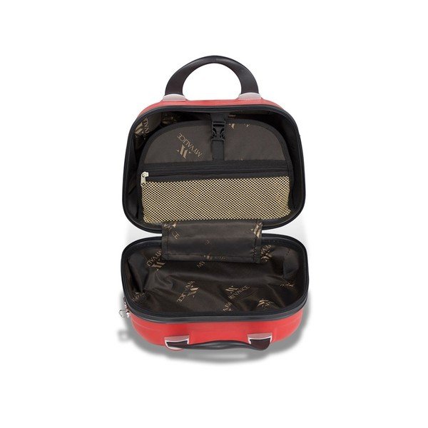 RESSO Travel Set 3 piros görgős bőrönd és kézipoggyász szett USB csatlakozóval - My Valice-image-3
