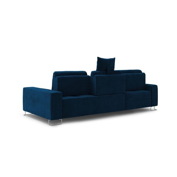 Diane királykék kinyitható sarokkanapé bársonyhuzattal, bal oldali - Windsor & Co Sofas-image-4