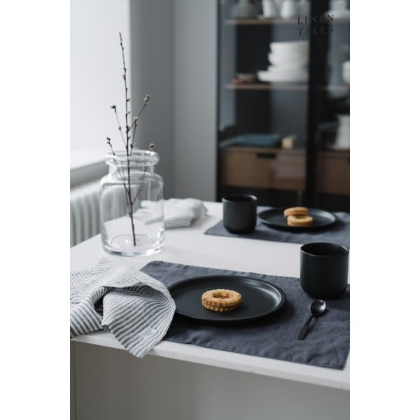 Sötétszürke len tányéralátét, 35 x 45 cm - Linen Tales-image-1