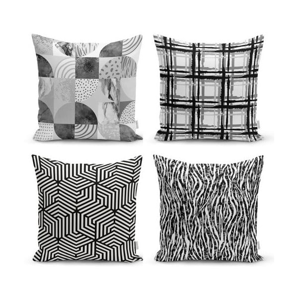 Minimalist Drawing 4 db-os dekorációs párnahuzat szett, 45 x 45 cm - Minimalist Cushion Covers