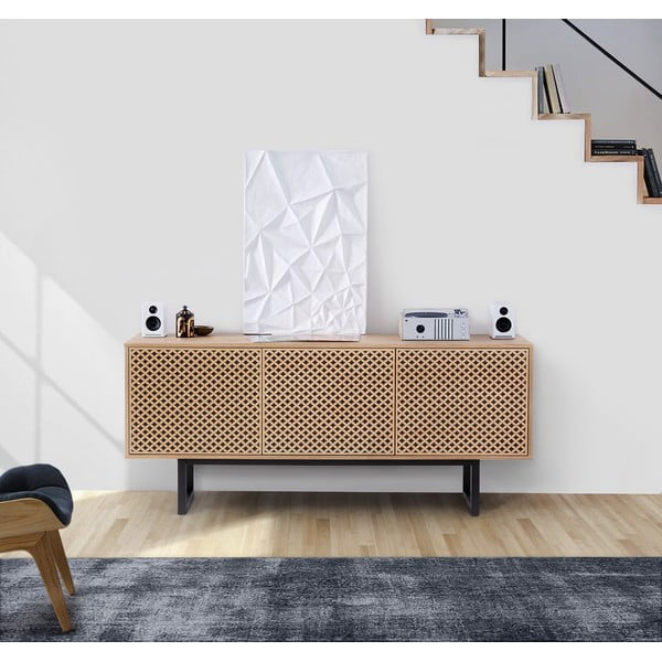 Camden Diamond komód tölgy dekorral, 175 x 75 cm - Woodman-image-4