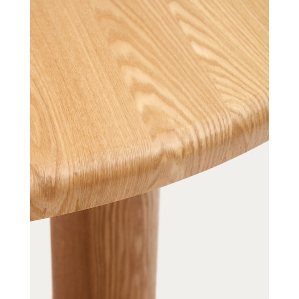 Kerek étkezőasztal kőrisfa dekorral ø 120 cm Mailen – Kave Home-image-3